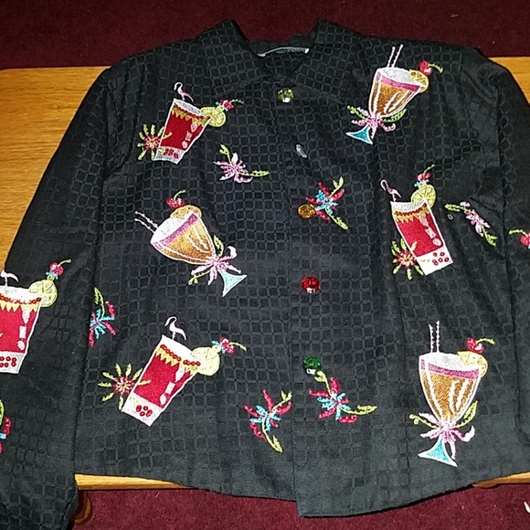 Cocktails everywhere vintage jacket - Picture 1 of 8